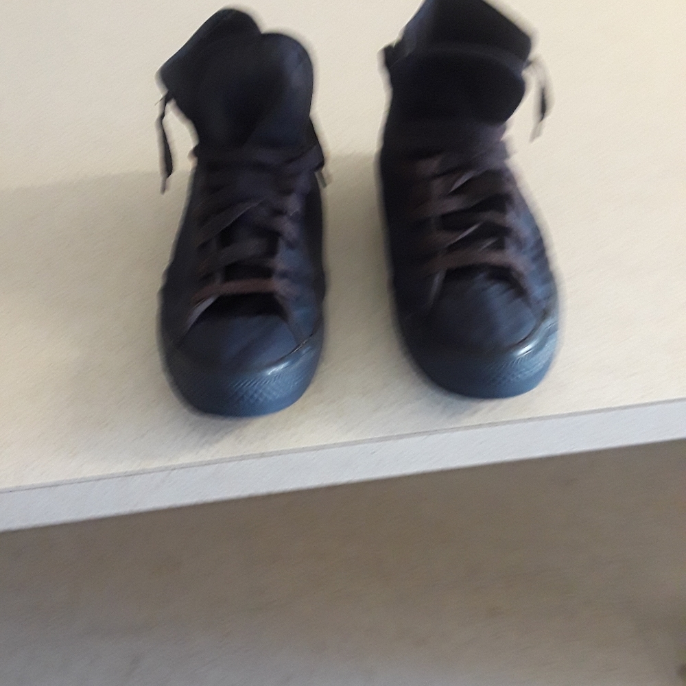 Black Converse high tops size 10 - Picture 5 of 6